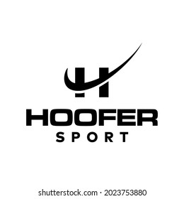 Bold and modern logo about the letter H and sport.
EPS 10, Vector.
