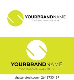 A bold, modern logo with a bright lime green circle and two white diagonal lines. It features clean, contrasting text and a sleek, minimalist style, making it and professional for various brands.