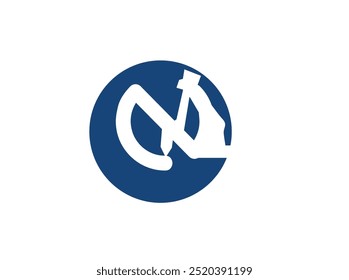 A bold and modern logo design for a construction company, featuring clean lines and strong geometric shapes, symbolizing stability and innovation. Perfect for companies focused on building projects N