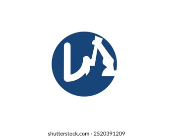 A bold and modern logo design for a construction company, featuring clean lines and strong geometric shapes, symbolizing stability and innovation. Perfect for companies focused on building projects  L
