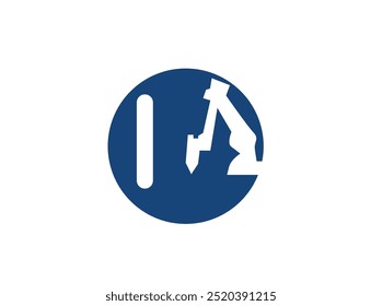 A bold and modern logo design for a construction company, featuring clean lines and strong geometric shapes, symbolizing stability and innovation. Perfect for companies focused on building projects I