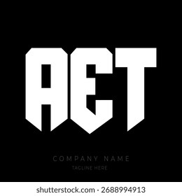 Ein kräftiges und modernes Monogramm-Logo-Design mit den Buchstaben in einer geometrischen Block-Stil-Schriftart.