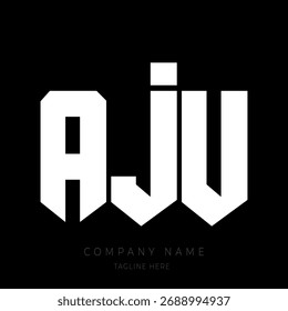Un diseño de logotipo de monograma atrevido y moderno con las letras en una fuente geométrica estilo bloque.