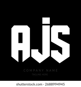 Un diseño de logotipo de monograma atrevido y moderno con las letras en una fuente geométrica estilo bloque.