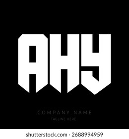 Ein kräftiges und modernes Monogramm-Logo-Design mit den Buchstaben in einer geometrischen Block-Stil-Schriftart.