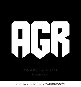 Ein kräftiges und modernes Monogramm-Logo-Design mit den Buchstaben in einer geometrischen Block-Stil-Schriftart.