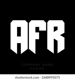 Un diseño de logotipo de monograma atrevido y moderno con las letras en una fuente geométrica estilo bloque.