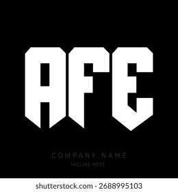Un diseño de logotipo de monograma atrevido y moderno con las letras en una fuente geométrica estilo bloque.