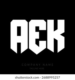 Un diseño de logotipo de monograma atrevido y moderno con las letras en una fuente geométrica estilo bloque.