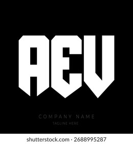 Un diseño de logotipo de monograma atrevido y moderno con las letras en una fuente geométrica estilo bloque.