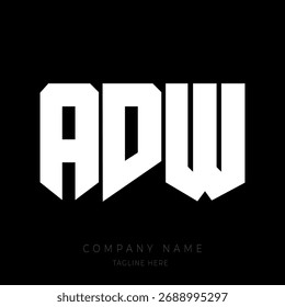 Un diseño de logotipo de monograma atrevido y moderno con las letras en una fuente geométrica estilo bloque.
