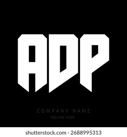Un diseño de logotipo de monograma atrevido y moderno con las letras en una fuente geométrica estilo bloque.