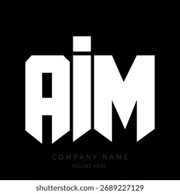 Ein kräftiges und modernes Monogramm-Logo-Design mit den Buchstaben in einer geometrischen Block-Stil-Schriftart.