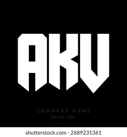 Ein kräftiges und modernes Monogramm-Logo-Design mit den Buchstaben in einer geometrischen Block-Stil-Schriftart.