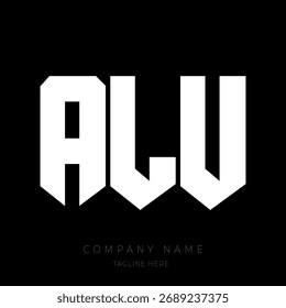 Un diseño de logotipo de monograma atrevido y moderno con las letras en una fuente geométrica estilo bloque.