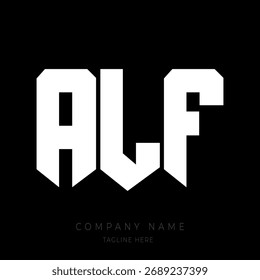 Un diseño de logotipo de monograma atrevido y moderno con las letras en una fuente geométrica estilo bloque.