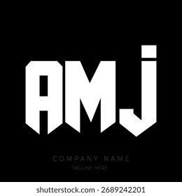 Ein kräftiges und modernes Monogramm-Logo-Design mit den Buchstaben in einer geometrischen Block-Stil-Schriftart.