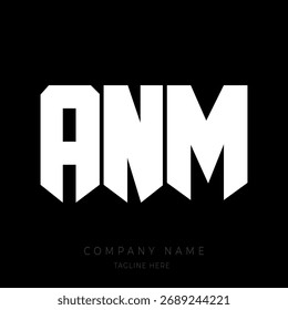 Ein kräftiges und modernes Monogramm-Logo-Design mit den Buchstaben in einer geometrischen Block-Stil-Schriftart.
