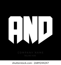 Un diseño de logotipo de monograma atrevido y moderno con las letras en una fuente geométrica estilo bloque.
