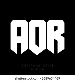 Ein kräftiges und modernes Monogramm-Logo-Design mit den Buchstaben in einer geometrischen Block-Stil-Schriftart.
