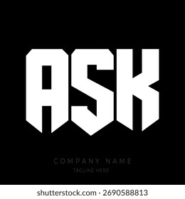 Un diseño de logotipo de monograma atrevido y moderno con las letras en una fuente geométrica estilo bloque.