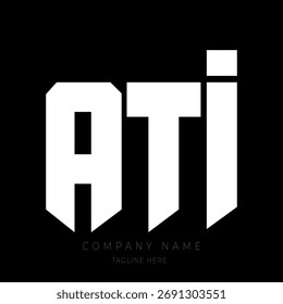 Ein kräftiges und modernes Monogramm-Logo-Design mit den Buchstaben in einer geometrischen Block-Stil-Schriftart.