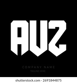 Un diseño de logotipo de monograma atrevido y moderno con las letras en una fuente geométrica estilo bloque.