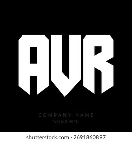 Un diseño de logotipo de monograma atrevido y moderno con las letras en una fuente geométrica estilo bloque.