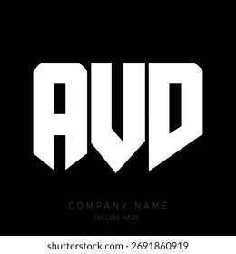 Un diseño de logotipo de monograma atrevido y moderno con las letras en una fuente geométrica estilo bloque.