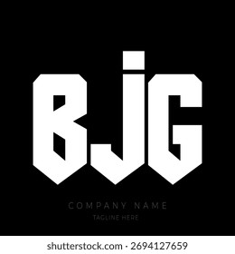 Un diseño de logotipo de monograma atrevido y moderno con las letras en una fuente geométrica estilo bloque.
