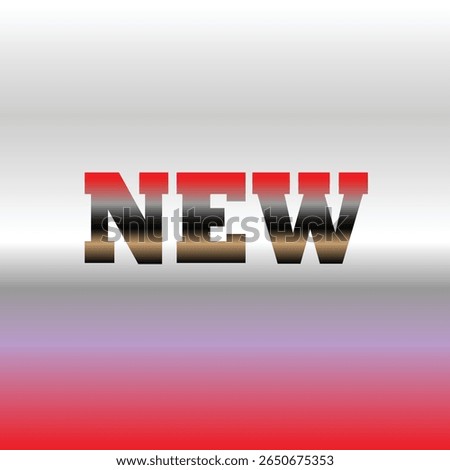 Bold and modern 'NEW' text effect with gradient for promotions.