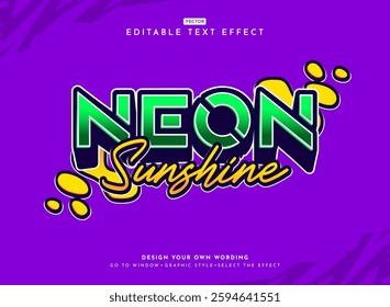 bold modern retro green gold neon sunshine y2k logo style text effect