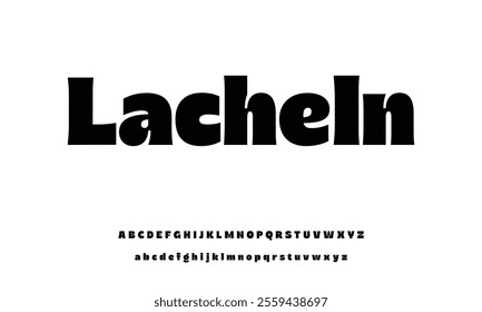 Bold modern retro style display font vector