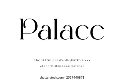 Bold modern retro style display font vector