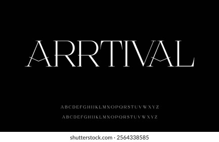 Bold modern retro style display font vector