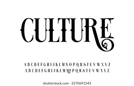 Bold modern retro style display font vector