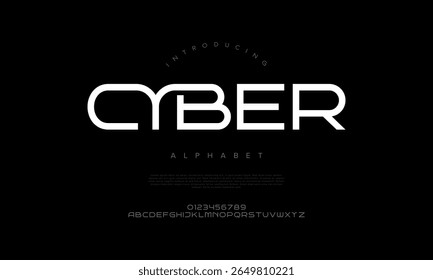 Bold and modern sans serif font with a futuristic feel, ideal for cyber themes, logos, and high-impact visuals
