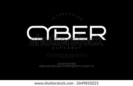 Bold and modern sans serif font with a futuristic feel, ideal for cyber themes, logos, and high-impact visuals