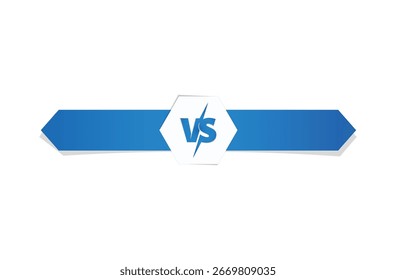 A bold and modern vector illustration of a "VS" logo in a vibrant blue color