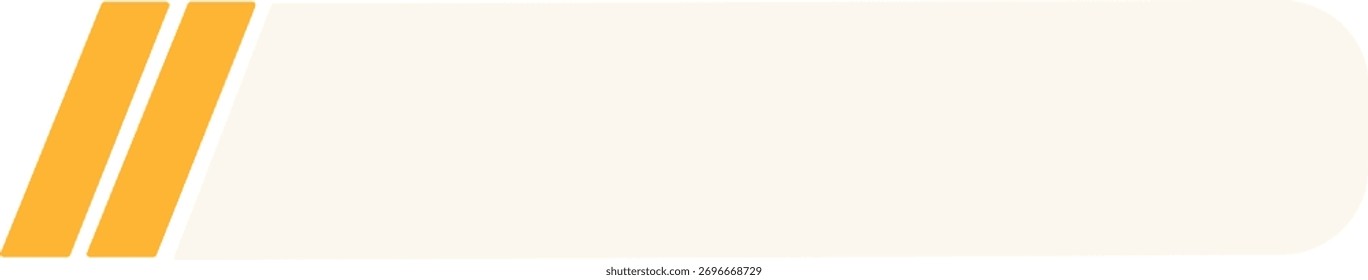 Bold and modern web header design with an orange angular slash and strong contrast.