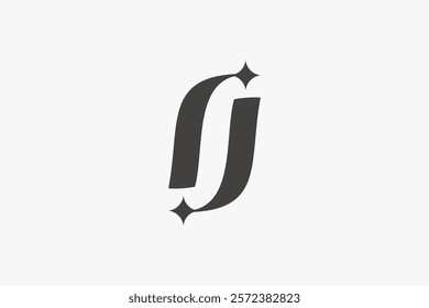 bold monogram initial rsj symbol logo design vector illustration. creative letter SJ logotype vector design template with modern, elegant, and futuristic styles isolated on white background