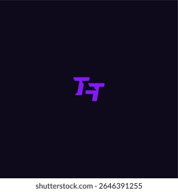 with bold monogram style cool and sporty design TT techno sport logo letter