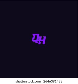 with bold monogram style cool and sporty design QH techno sport logo letter