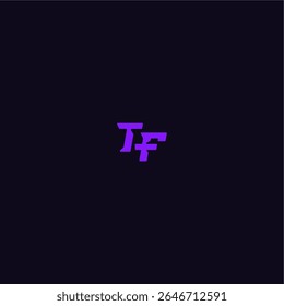 with bold monogram style cool and sporty design TF techno sport logo letter