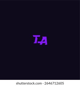 com estilo monograma arrojado legal e desportivo design TA techno esporte logotipo carta
