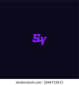 with bold monogram style cool and sporty design SY techno sport logo letter