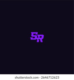 com estilo monograma arrojado legal e desportivo design SR techno esporte logotipo carta