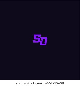 com estilo monograma arrojado design legal e esportivo SO techno carta logotipo esporte