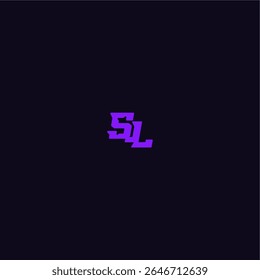 with bold monogram style cool and sporty design SL techno sport logo letter