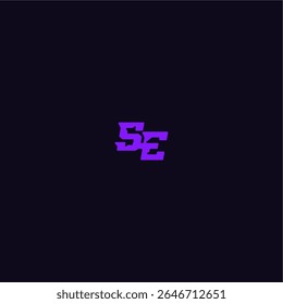 com estilo monograma arrojado legal e desportivo design SE techno esporte logotipo letra